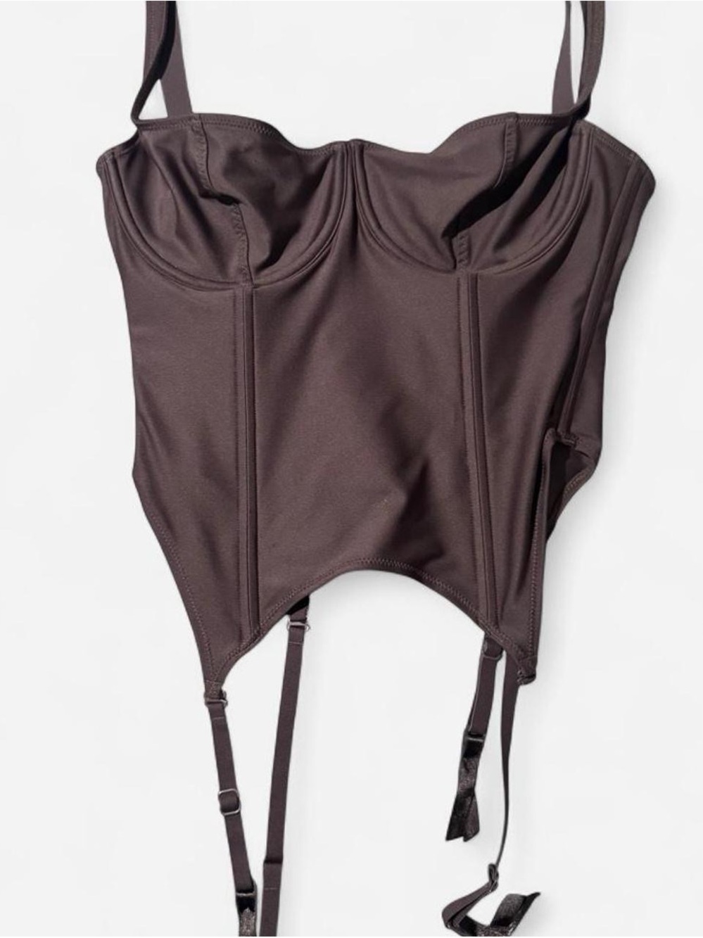 Skims Body Corset & Capri in Raisin